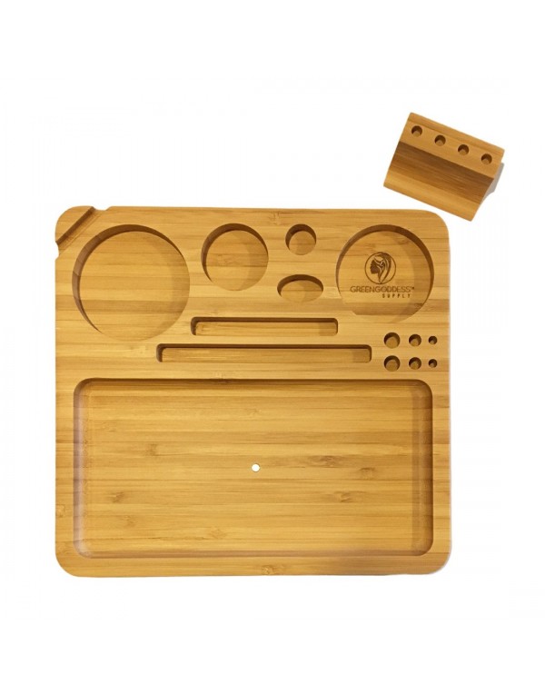 Bamboo Tray w/ Magnetized Rolling Jig (8.5″ x 8″)